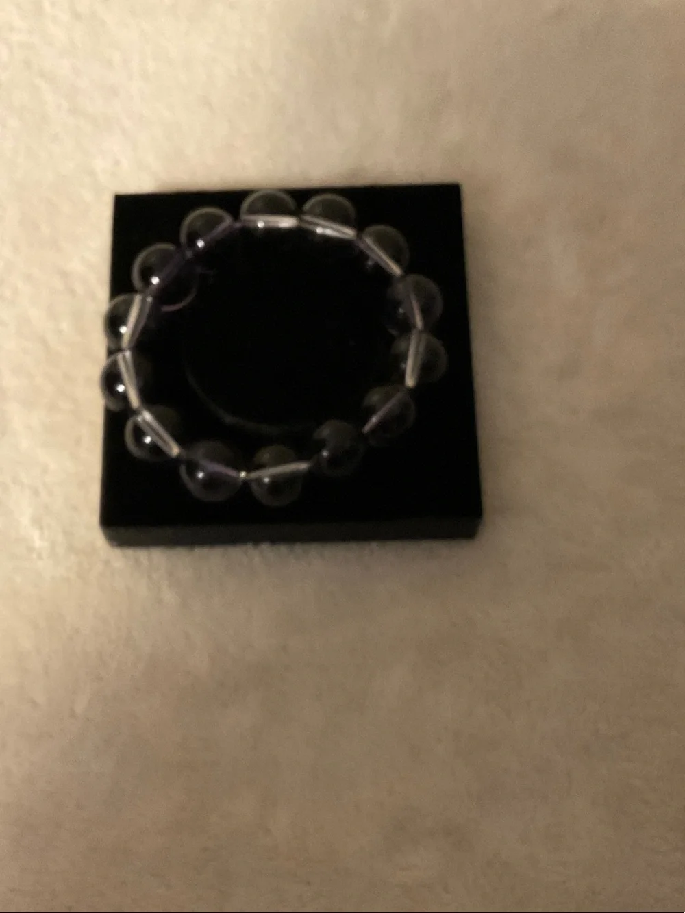 Amethyst Beaded Stretch Bracelet - Purple